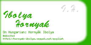 ibolya hornyak business card